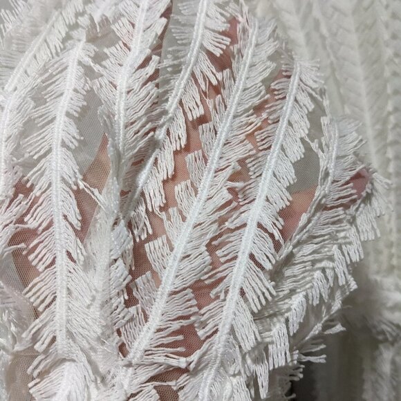 Zara | White textured midi dress - Picture 9 of 12